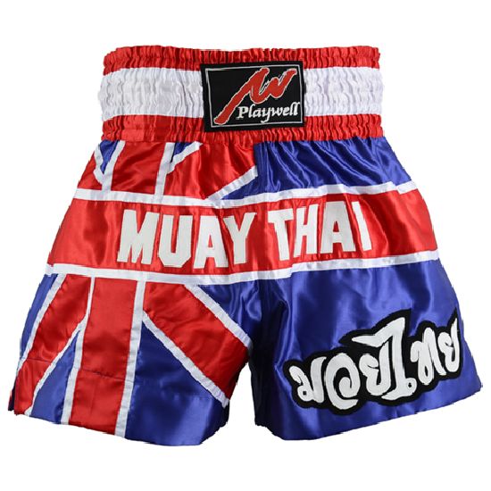 Muay Thai Competition Fight shorts - Uk Flag - Click Image to Close